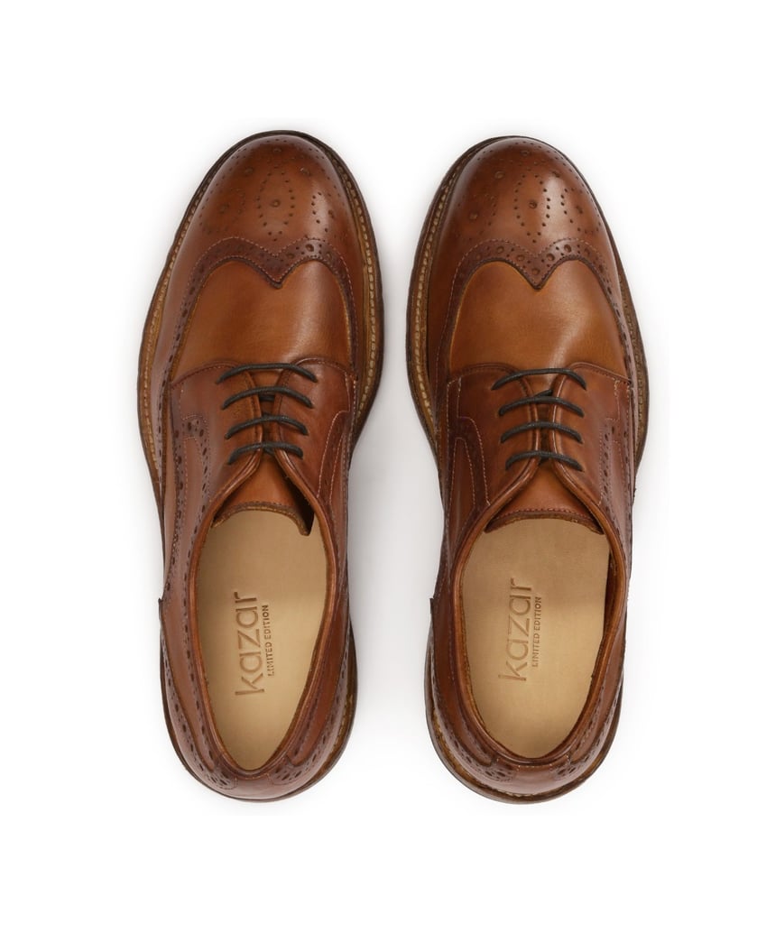 Kazar-Braune-Schuhe-mit-durchbrochener-Verzier-braun