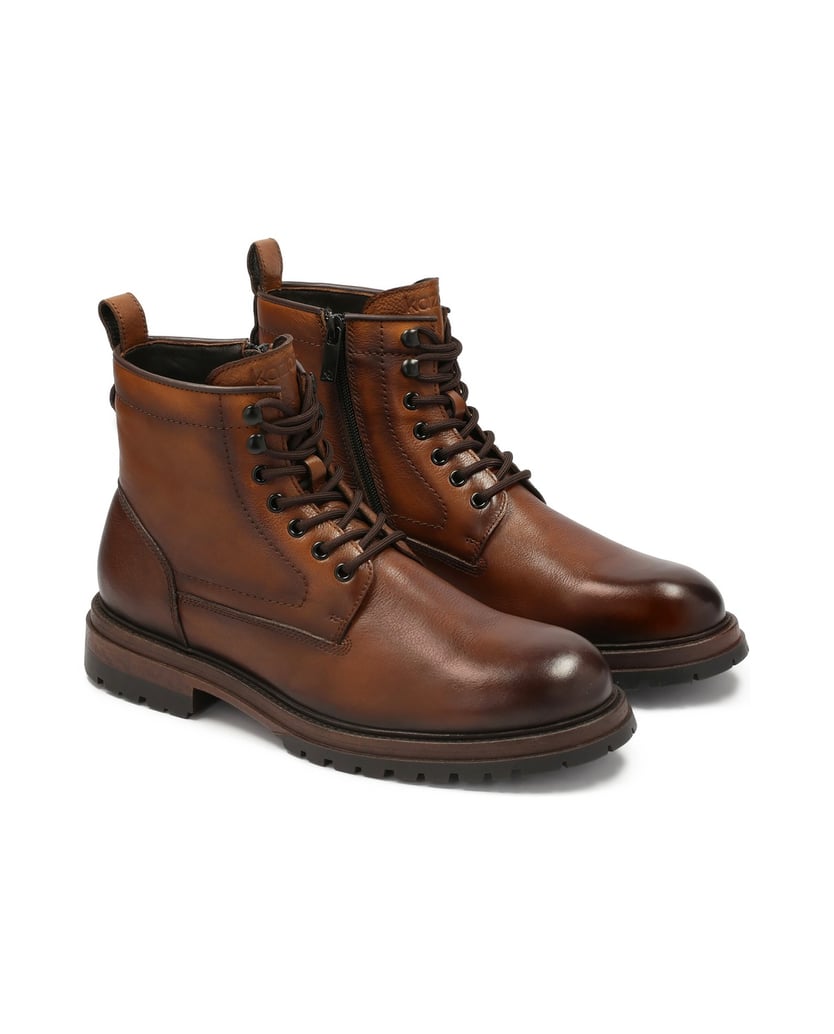 Kazar-Braune-Herrenstiefel-mit-Schnürung-braun