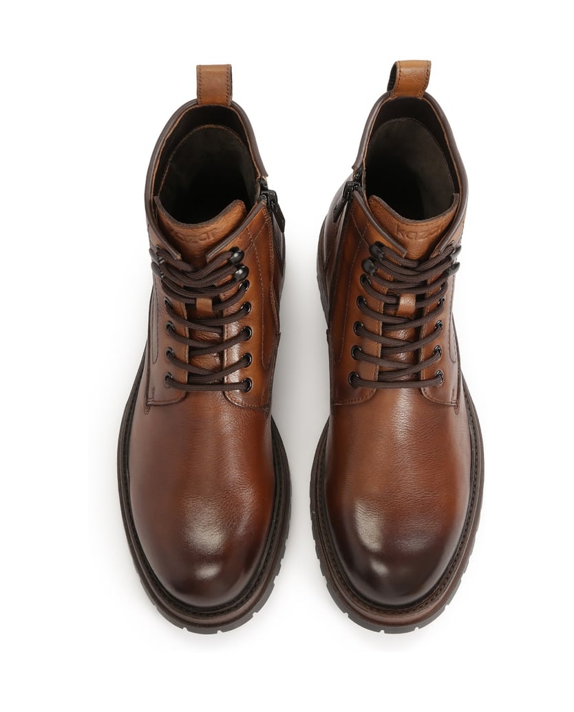 Kazar-Braune-Herrenstiefel-mit-Schnürung-braun