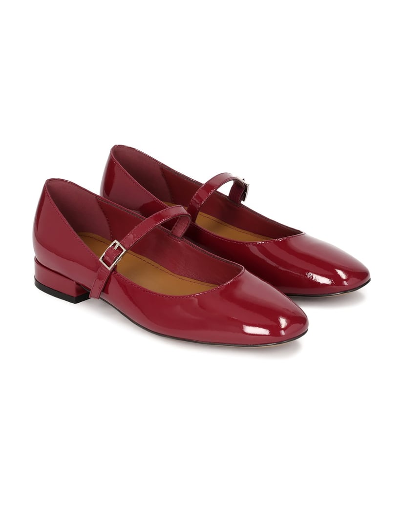 Kazar-Kastanienbraune-Mary-Jane-Pumps-aus-Lack-rot