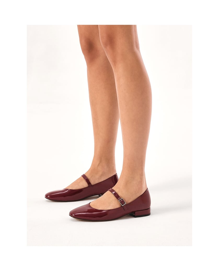 Kazar-Kastanienbraune-Mary-Jane-Pumps-aus-Lack-rot