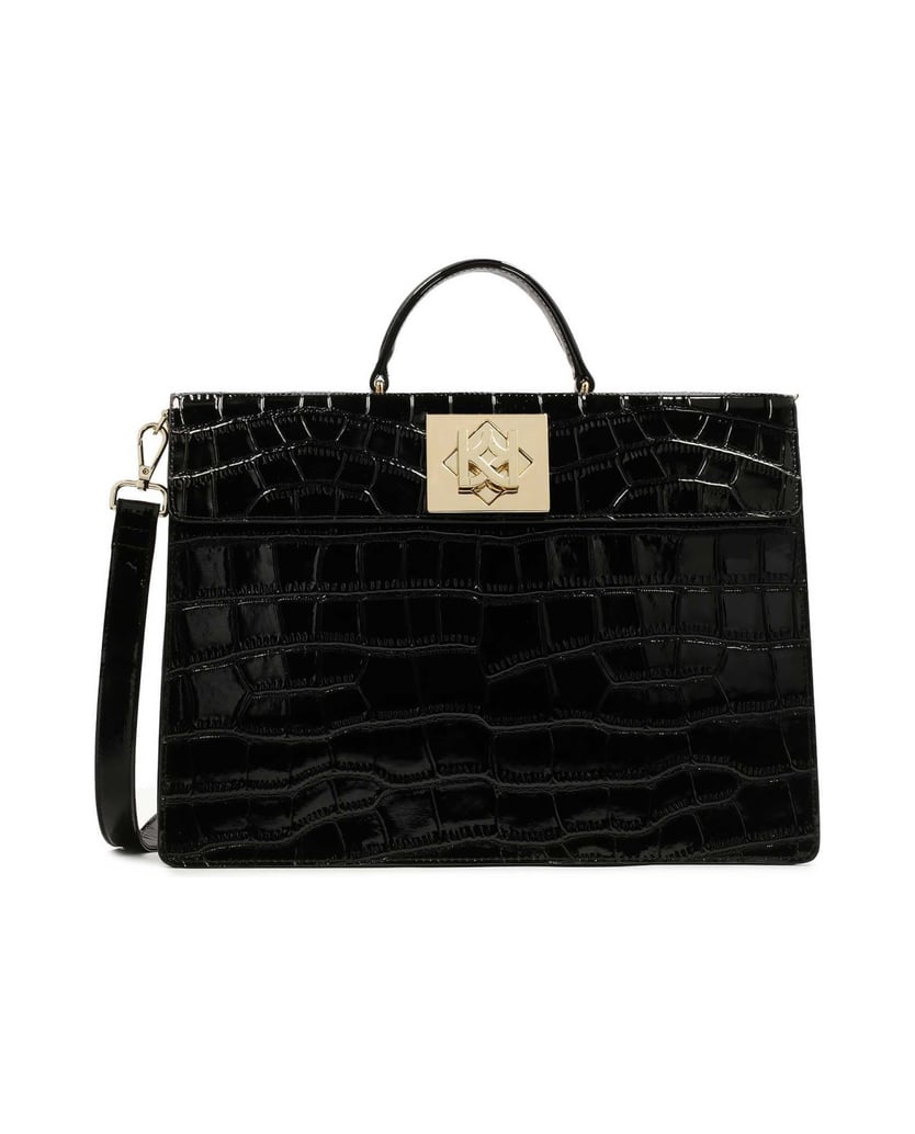 Kazar-Schwarze-Handtasche-in-Form-einer-Aktent-schwarz