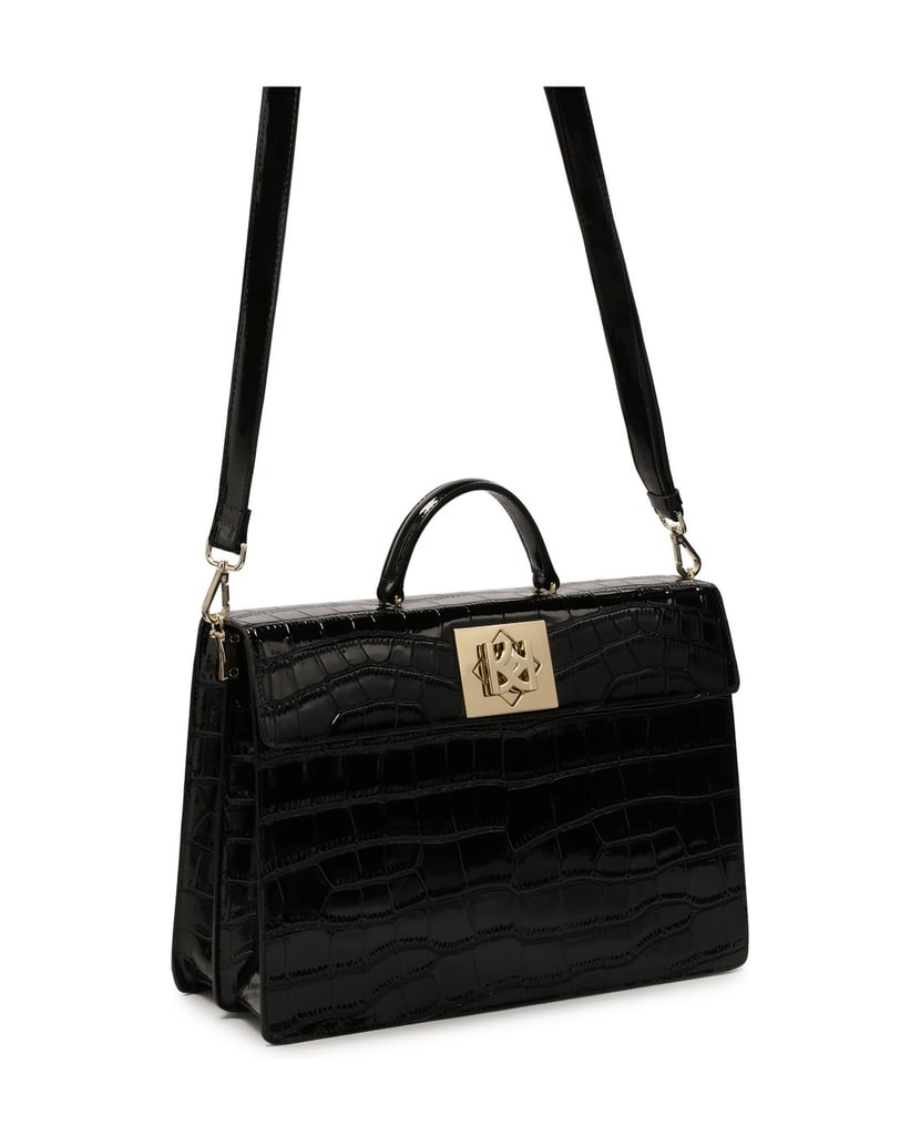 Kazar-Schwarze-Handtasche-in-Form-einer-Aktent-schwarz