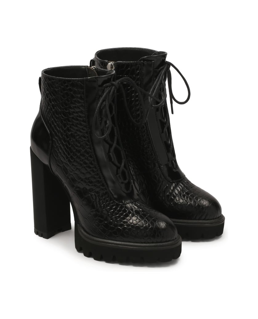 Kazar-Geprägte-Lederstiefel-mit-Absatz-und-dic-schwarz