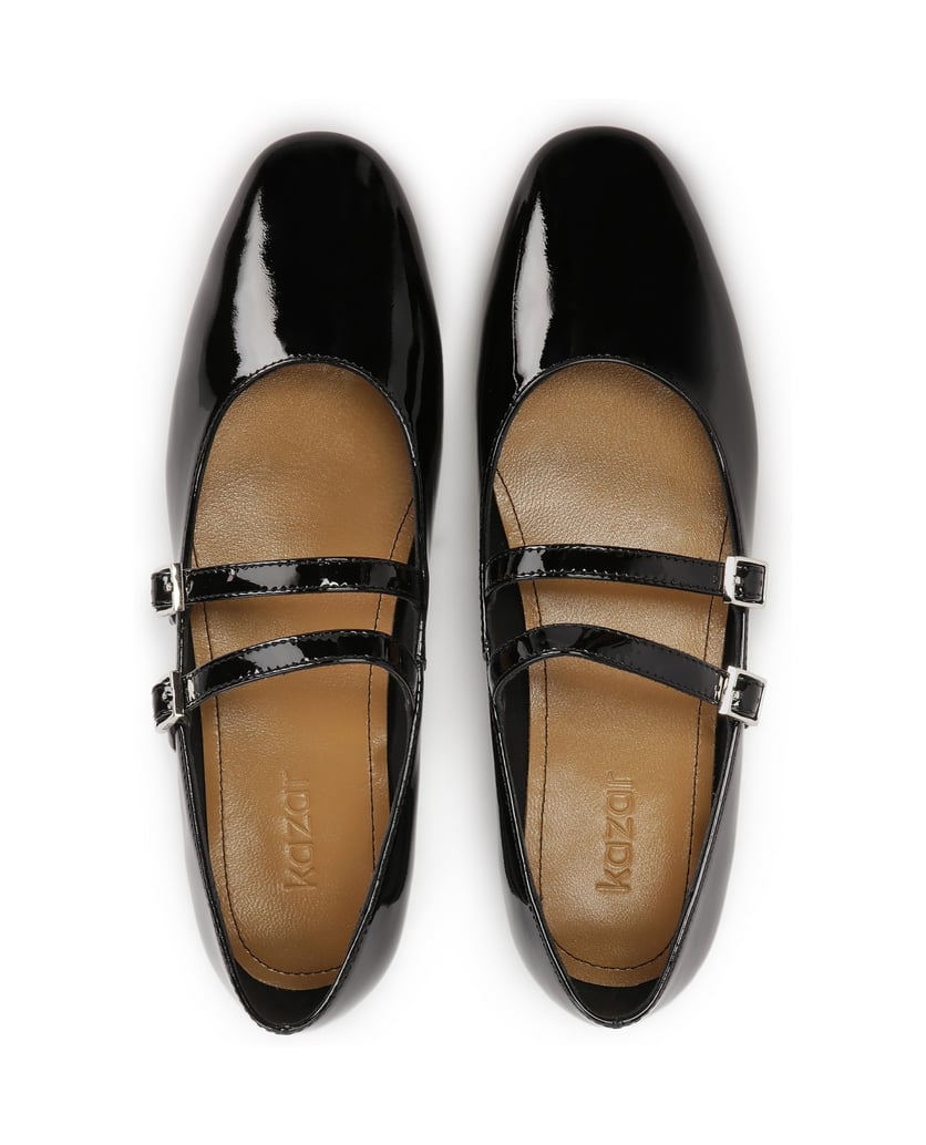 Kazar-Patent-leather-flat-pumps-by-Mary-Jane-čierna