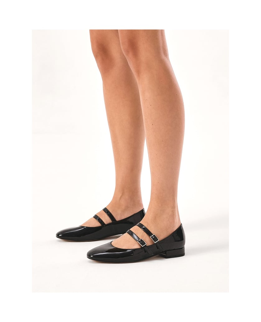 Kazar-Patent-leather-flat-pumps-by-Mary-Jane-čierna
