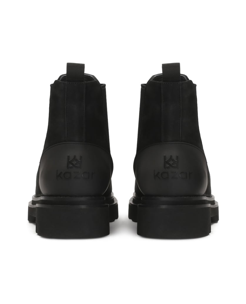 Kazar-Schwarze-isolierte-Chelsea-Stiefel-für-M-schwarz