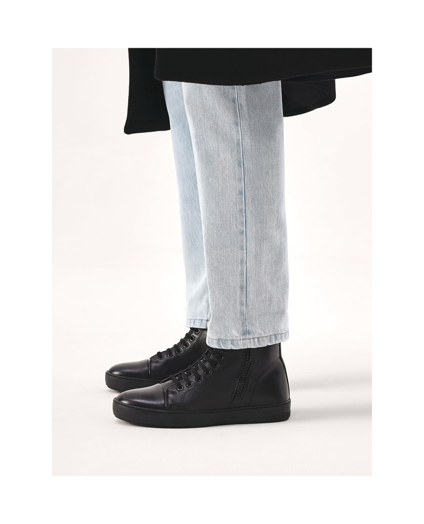 Kazar-Leather-ankle-sneakers-with-sliders-černá