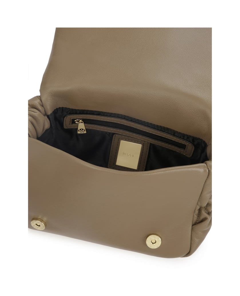 Kazar-Soft-quilted-handbag-in-taupe-color-tmavošedá