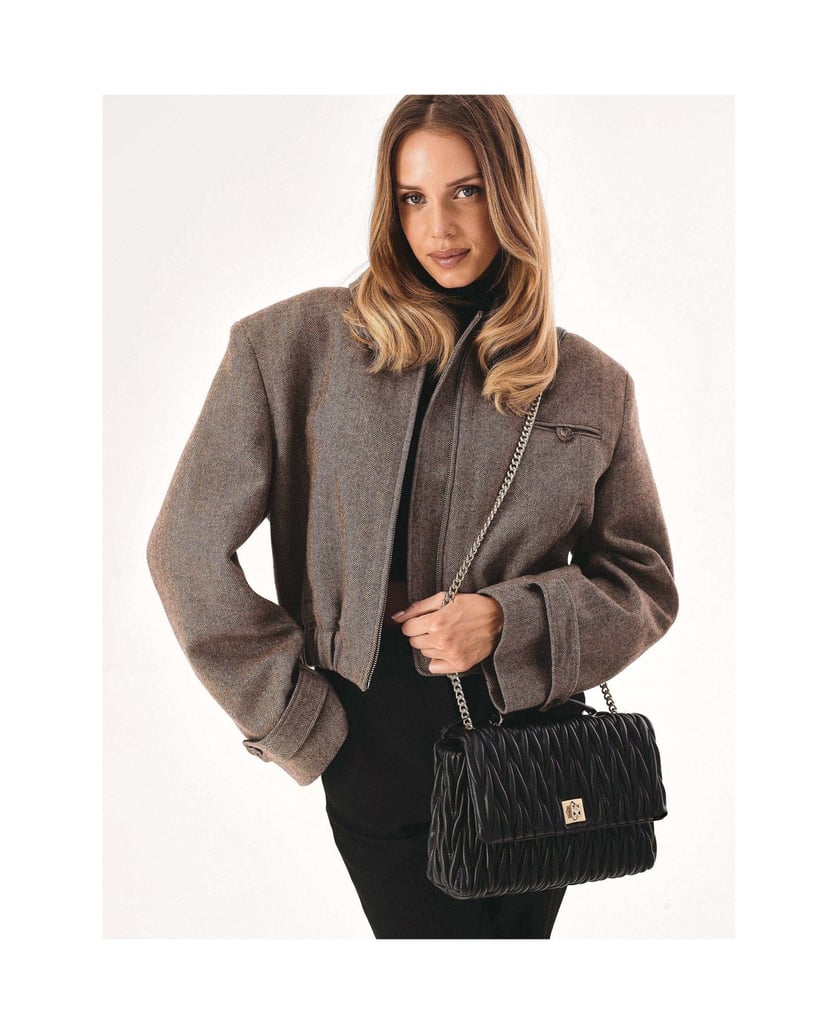 Kazar-Quilted-black-chain-handbag-čierna