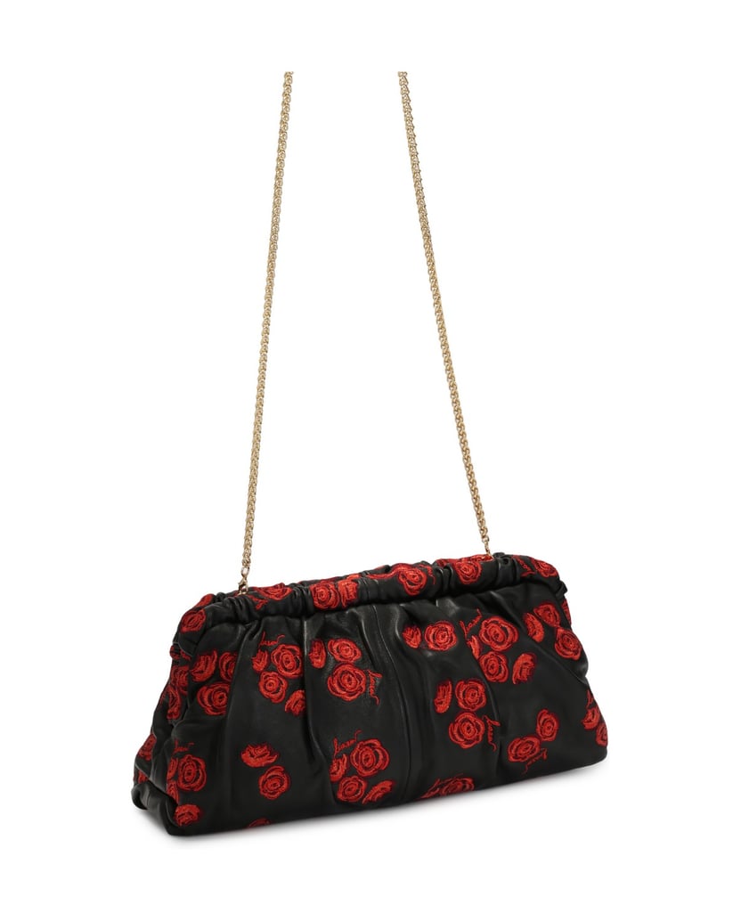 Kazar-Schwarze-Clutch-Bag-mit-roten-Rosen-schwarz