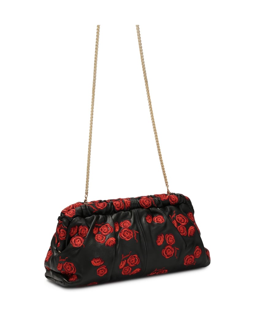 Kazar-Schwarze-Clutch-Bag-mit-roten-Rosen-schwarz