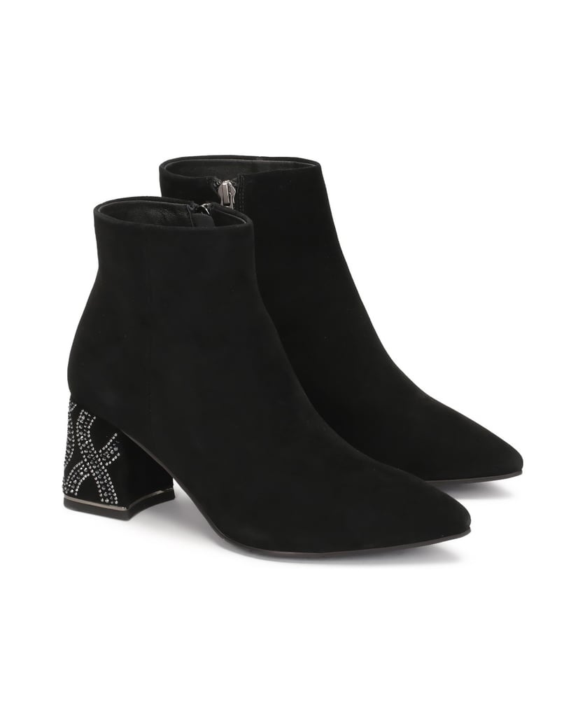 Kazar-Schwarze-Wildlederstiefel-mit-verziertem-schwarz