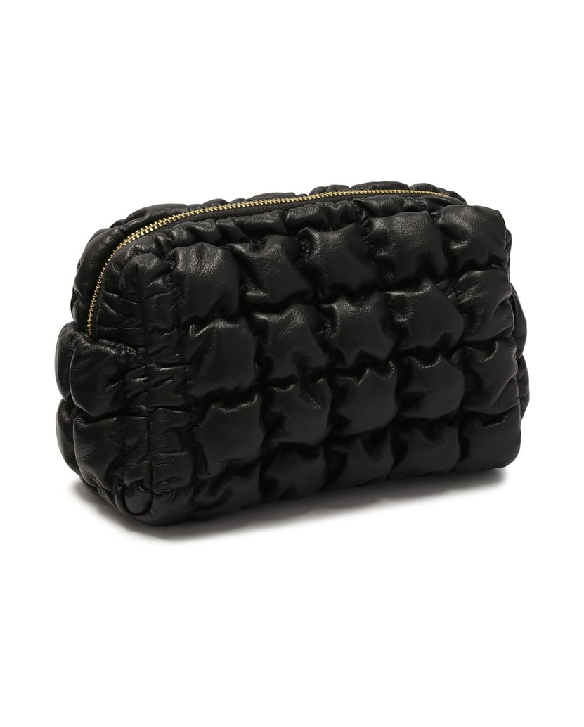 Kazar-Luxuriöse-gesteppte-Leder-Kosmetiktasche-schwarz