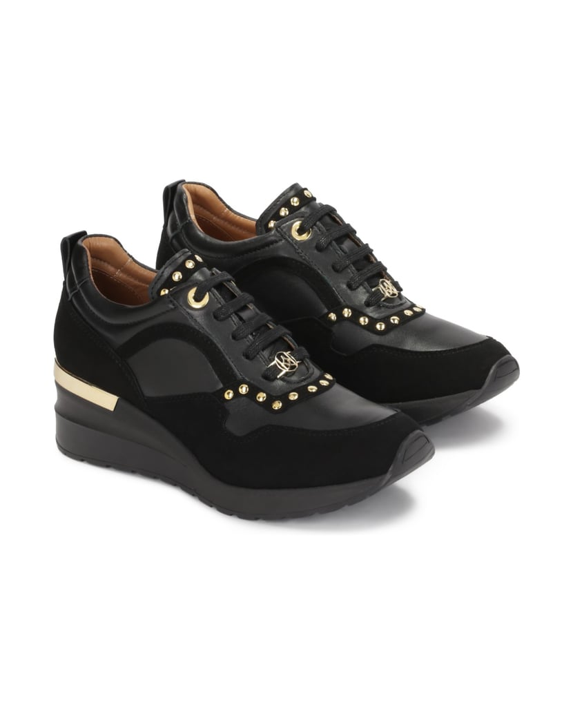 Kazar-Black-sneakers-on-an-elevated-sole-černá