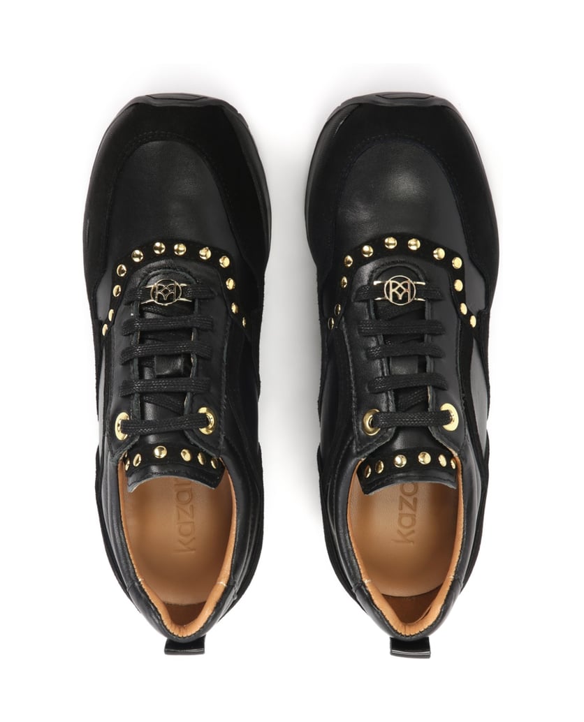 Kazar-Black-sneakers-on-an-elevated-sole-černá