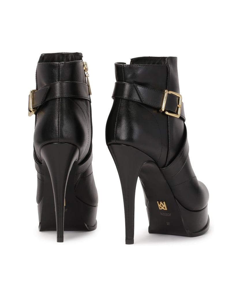 Kazar-Black-boots-with-high-heel-and-platform-černá