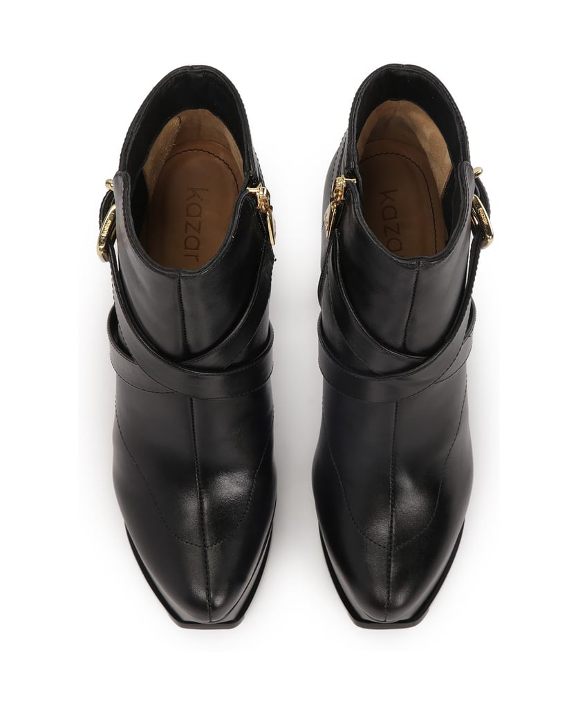 Kazar-Black-boots-with-high-heel-and-platform-černá