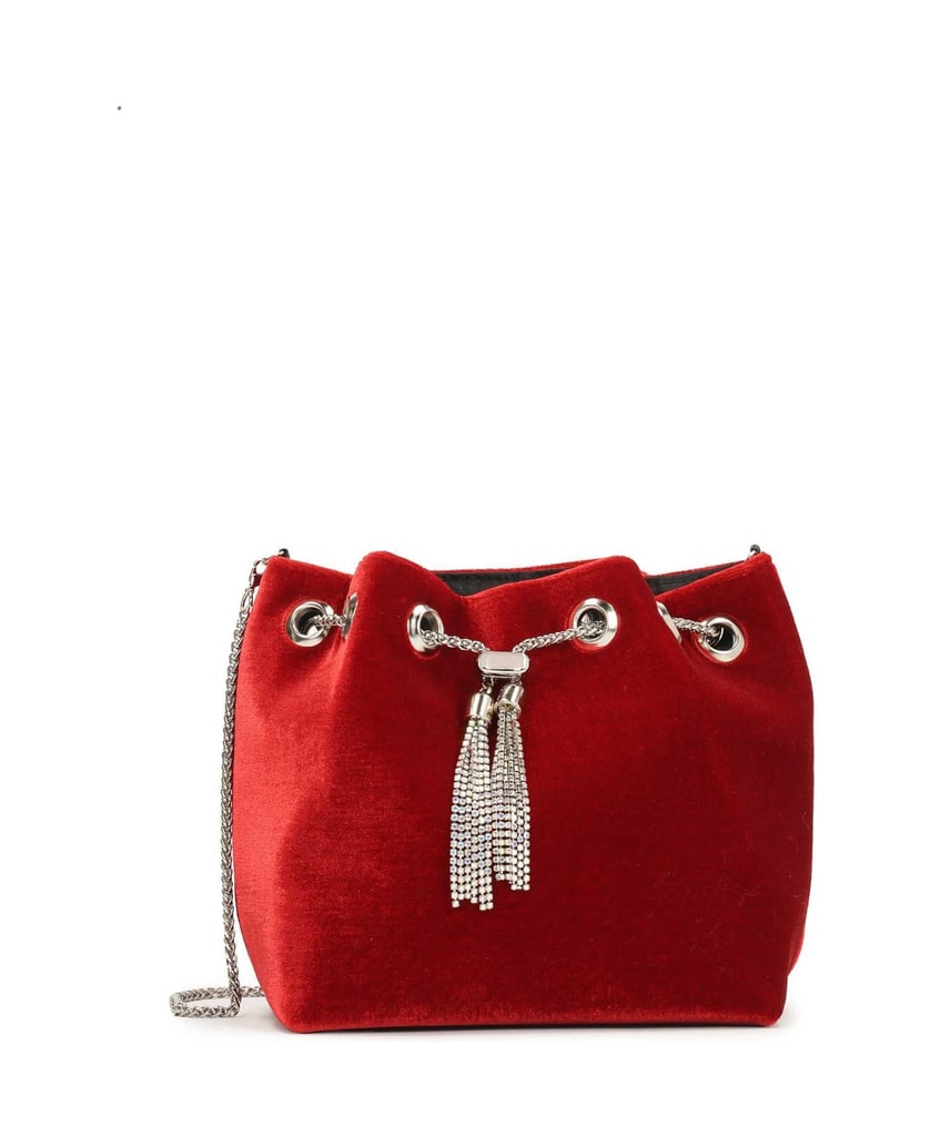 Kazar-Rote-Handtasche-mit-Schmuckschließe-rot