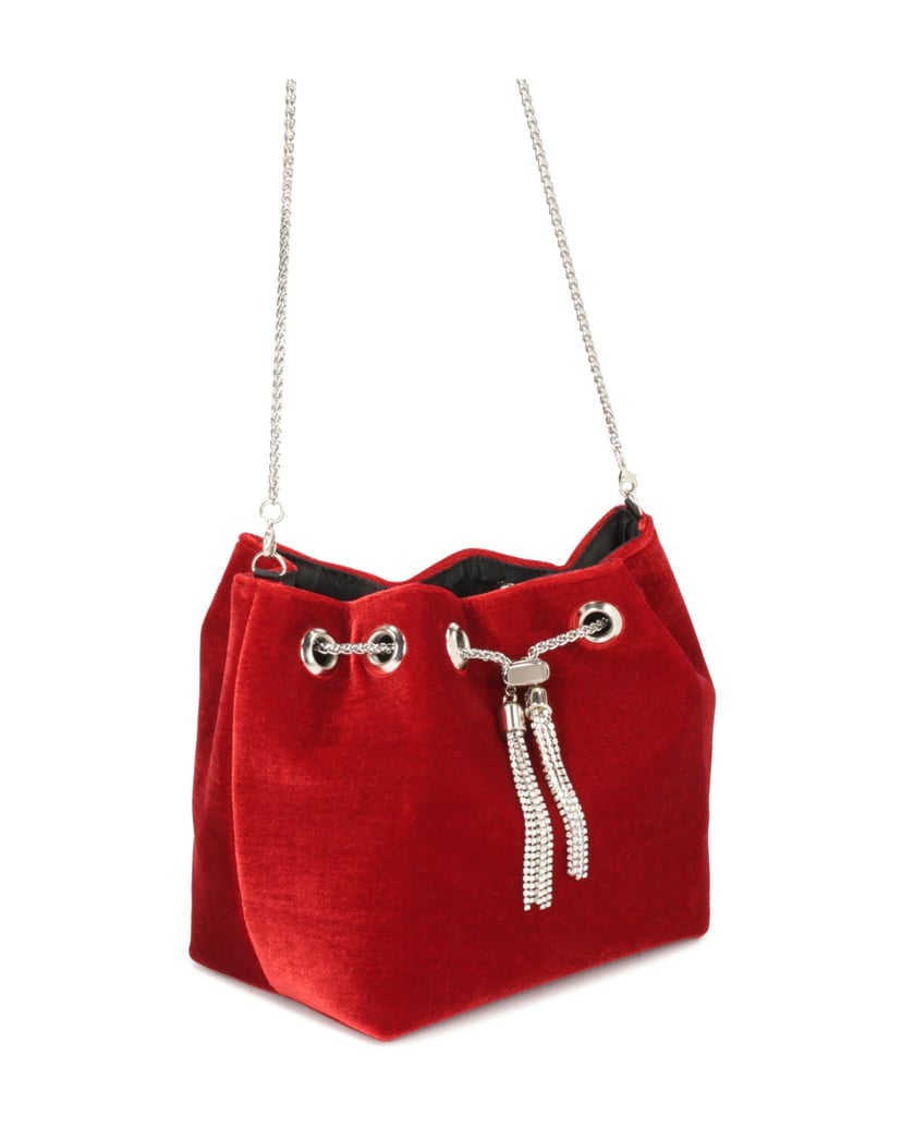 Kazar-Rote-Handtasche-mit-Schmuckschließe-rot