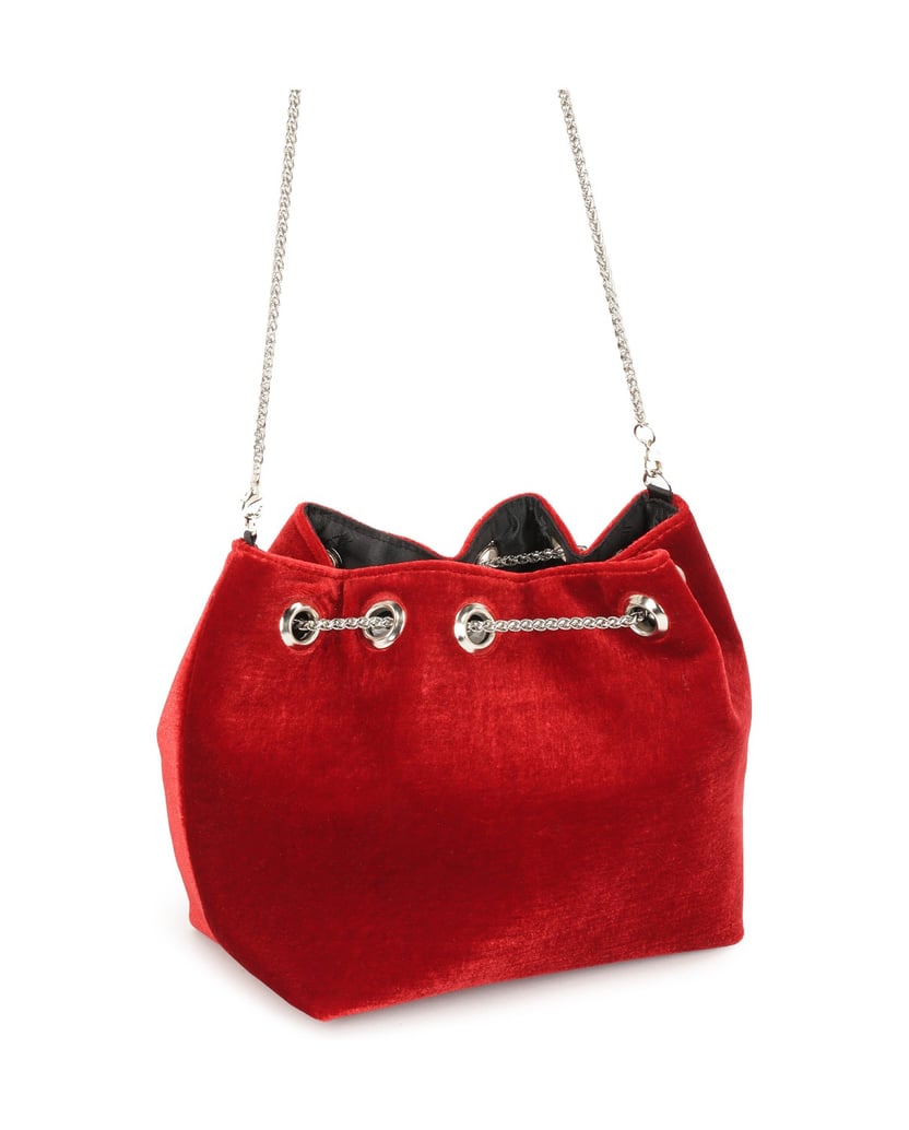 Kazar-Rote-Handtasche-mit-Schmuckschließe-rot