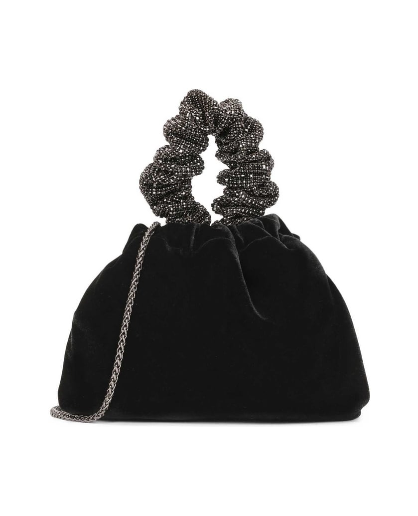 Kazar-Schwarze-Stoffhandtasche-mit-verziertem-Griff-schwarz