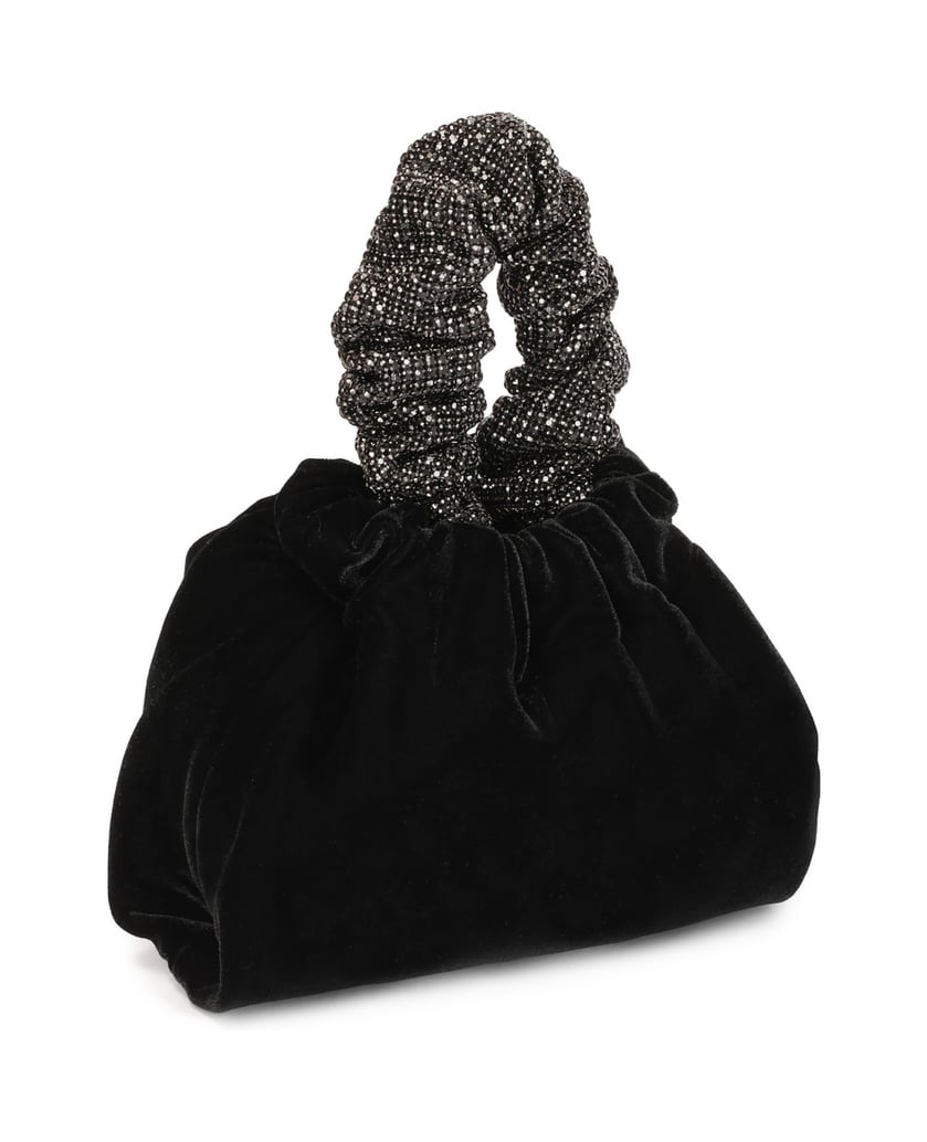 Kazar-Schwarze-Stoffhandtasche-mit-verziertem-Griff-schwarz