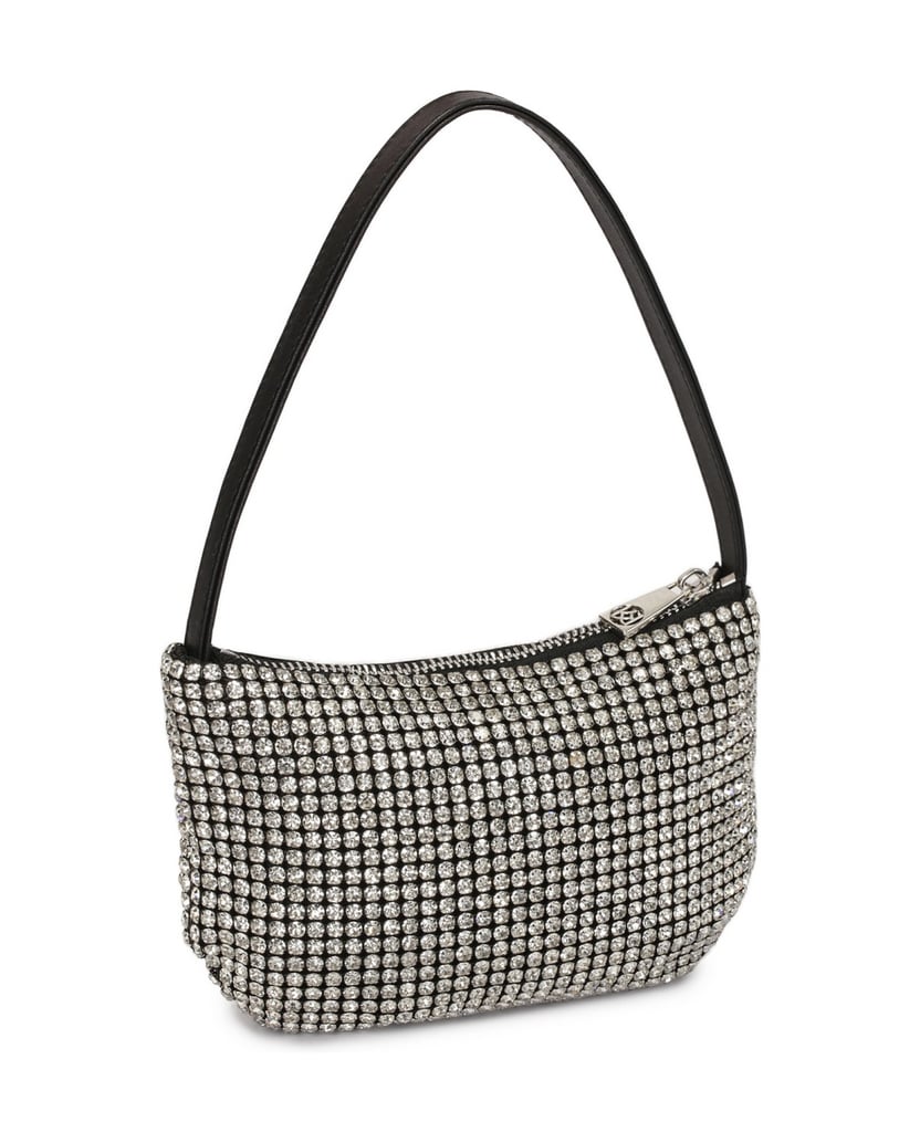 Kazar-Small-handbag-with-silver-zircons-strieborná