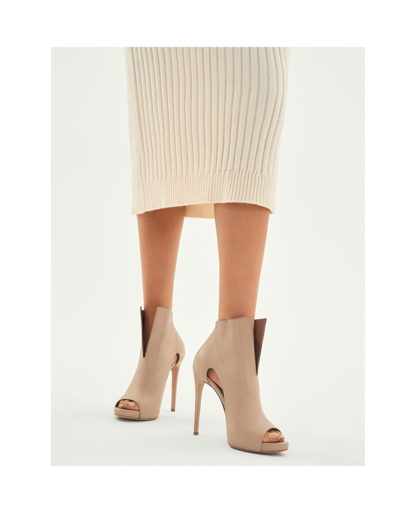 Kazar-Ladies-beige-peep-toe-boots-béžová