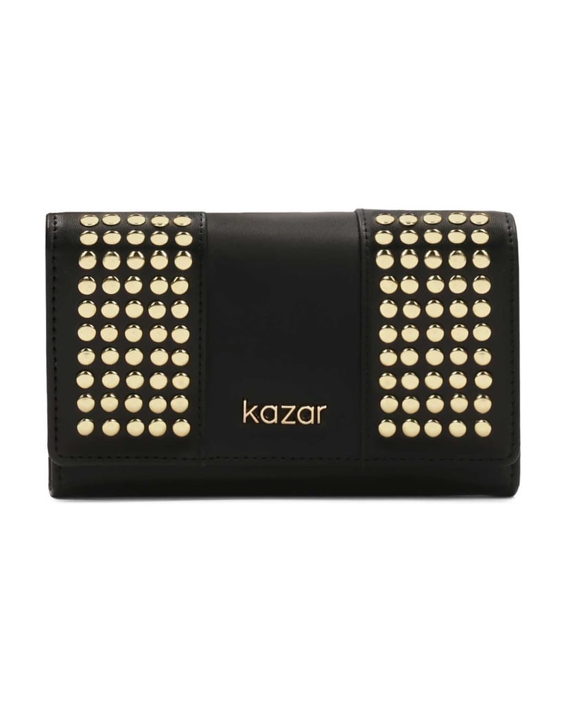 Kazar-Black-leather-wallet-with-gold-rivets-černá
