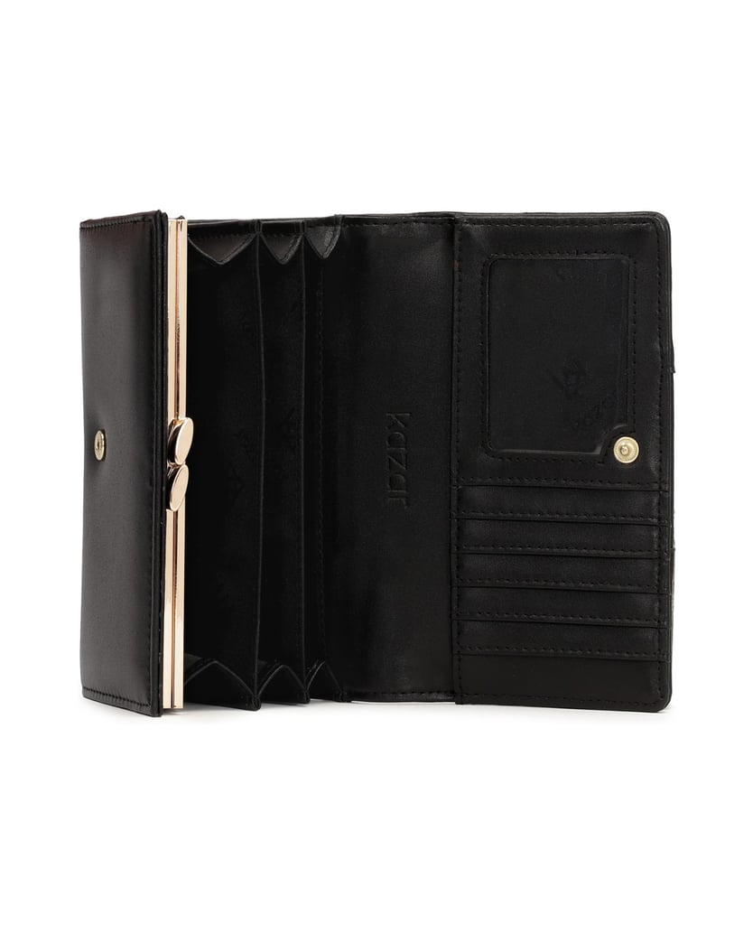 Kazar-Black-leather-wallet-with-gold-rivets-černá