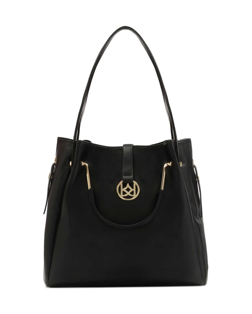 Kazar-Schwarze-Umhängetasche-und-Metallhandgri-schwarz