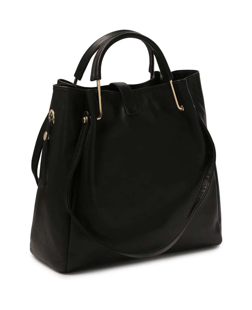 Kazar-Schwarze-Umhängetasche-und-Metallhandgri-schwarz