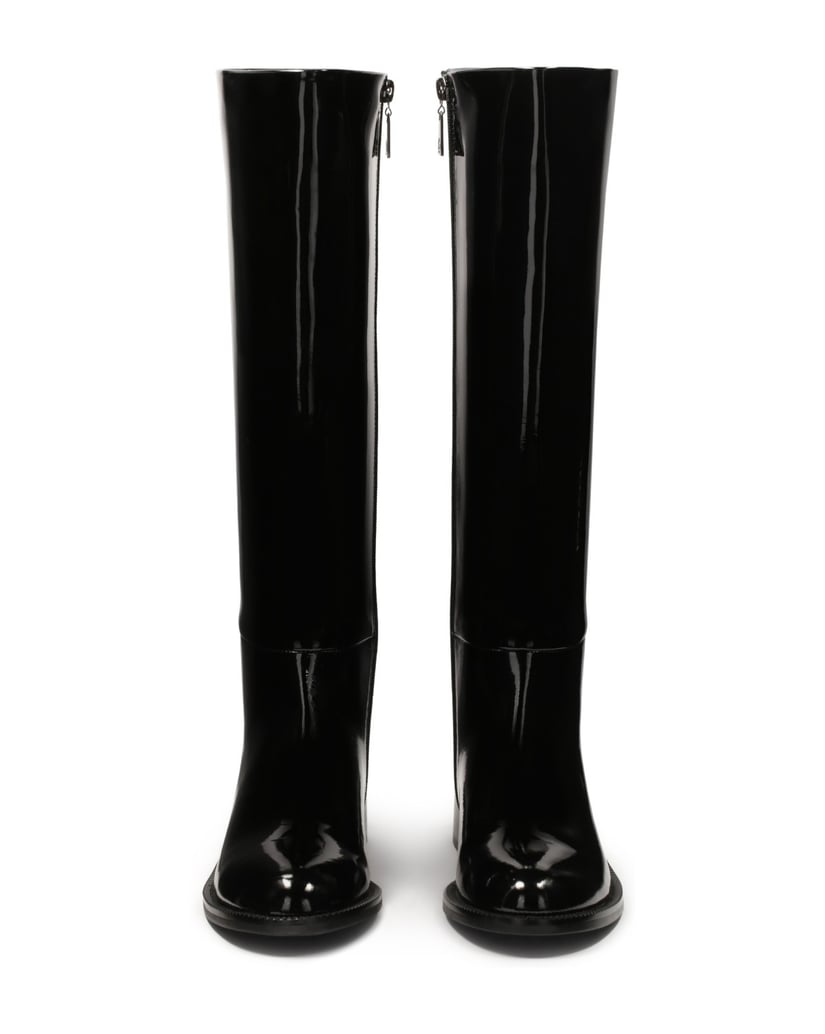 Kazar-Patent-leather-black-insulated-jackboots-čierna