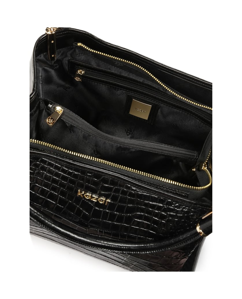 Kazar-Schwarze-große-Umhängetasche-schwarz