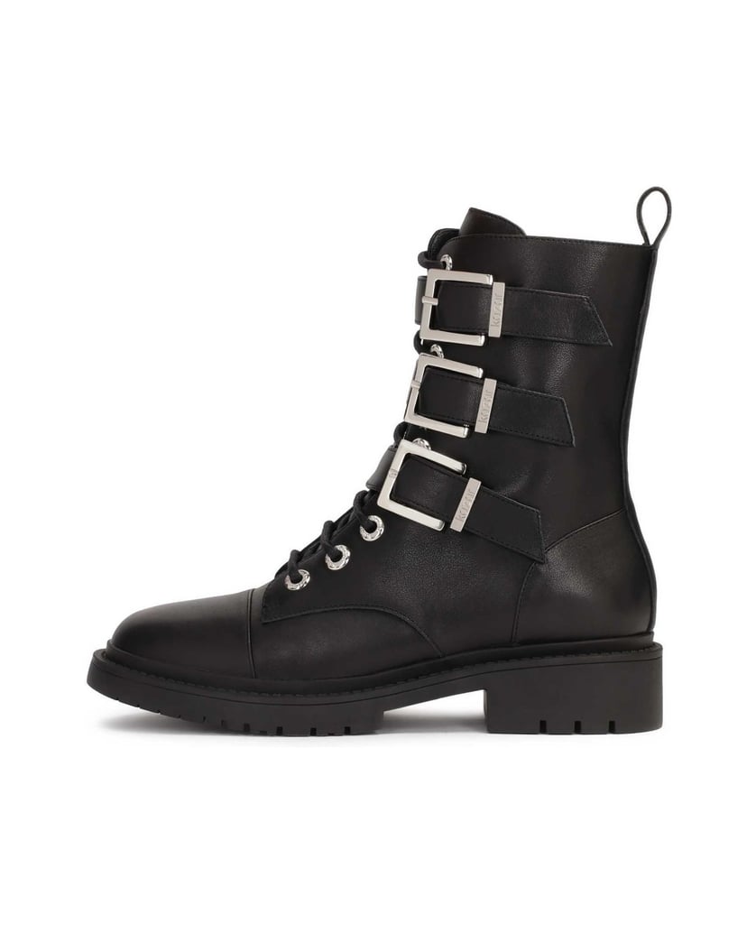 Kazar-Black-boots-decorated-with-three-buckles-černá