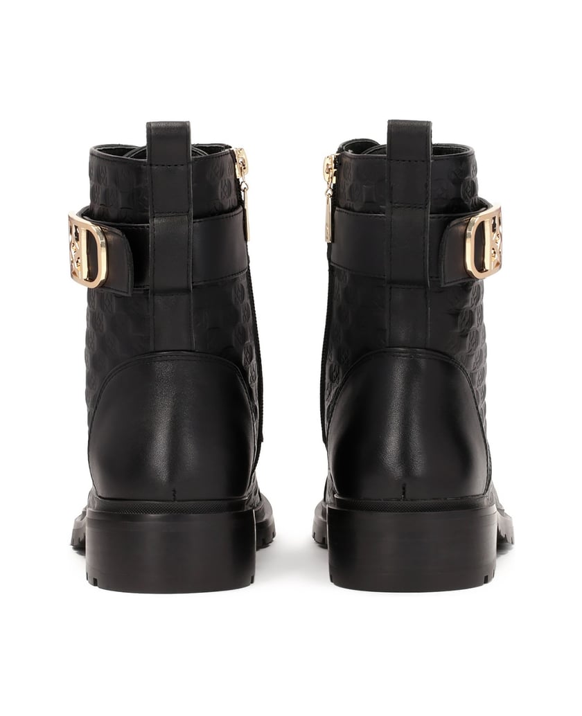 Kazar-Lederstiefel-mit-geprägtem-Muster-schwarz