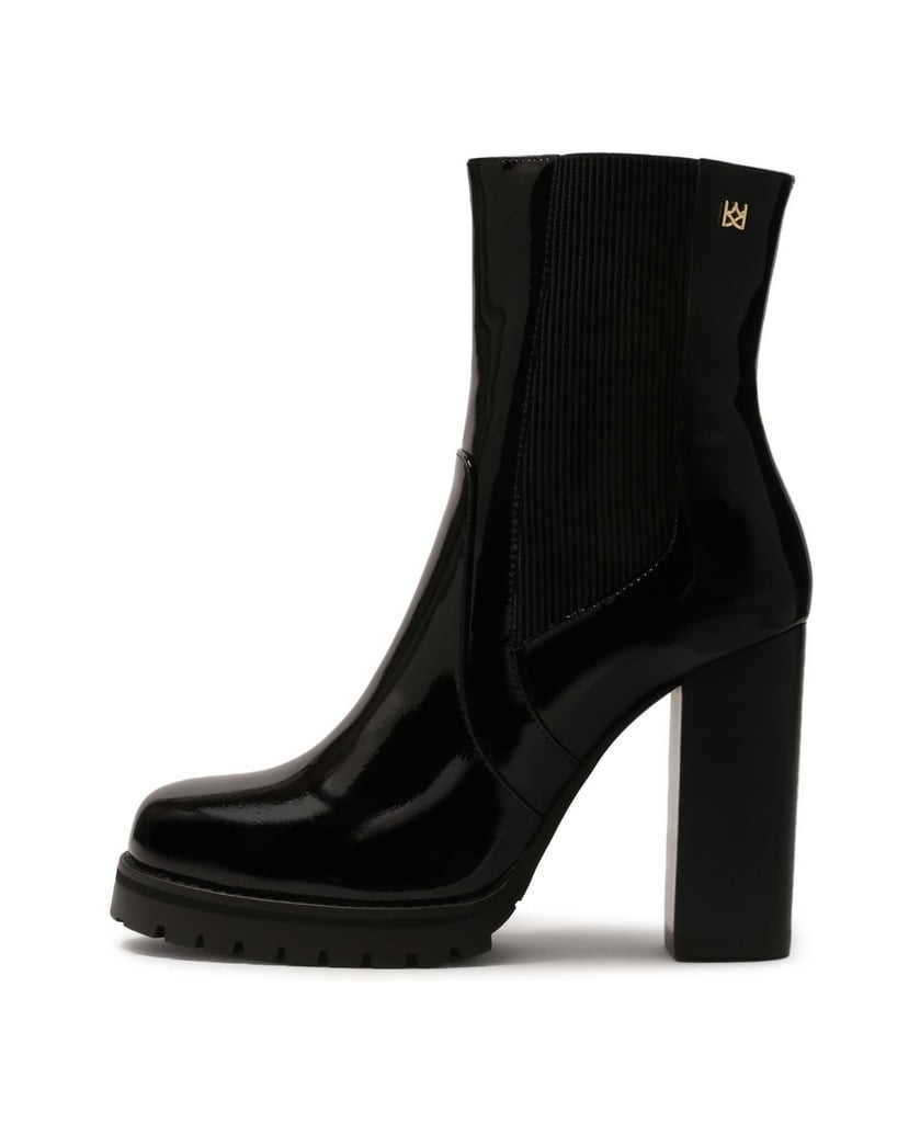 Kazar-Hohe-Lacklederstiefel-mit-Reißverschluss-schwarz