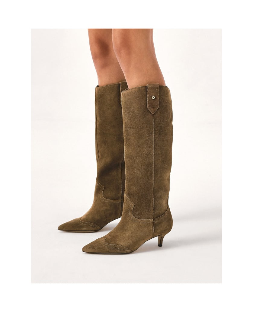 Kazar-Wildlederstiefel-mit-abgerundetem-Schaft-braun