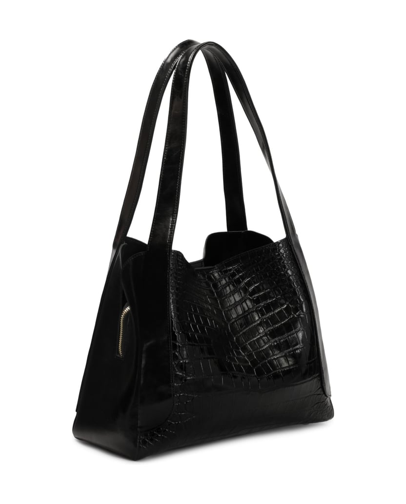 Kazar-Black-embossed-leather-handbag-čierna