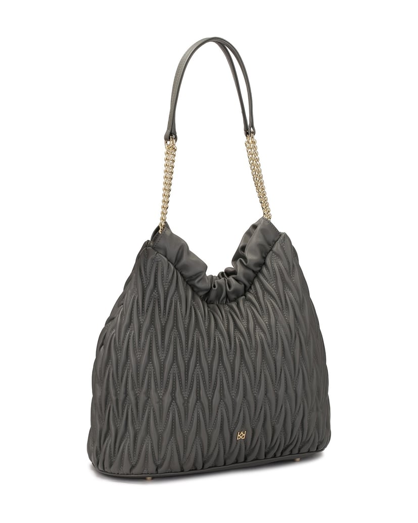 Kazar-Quilted-gray-handbag-with-long-handles-šedá