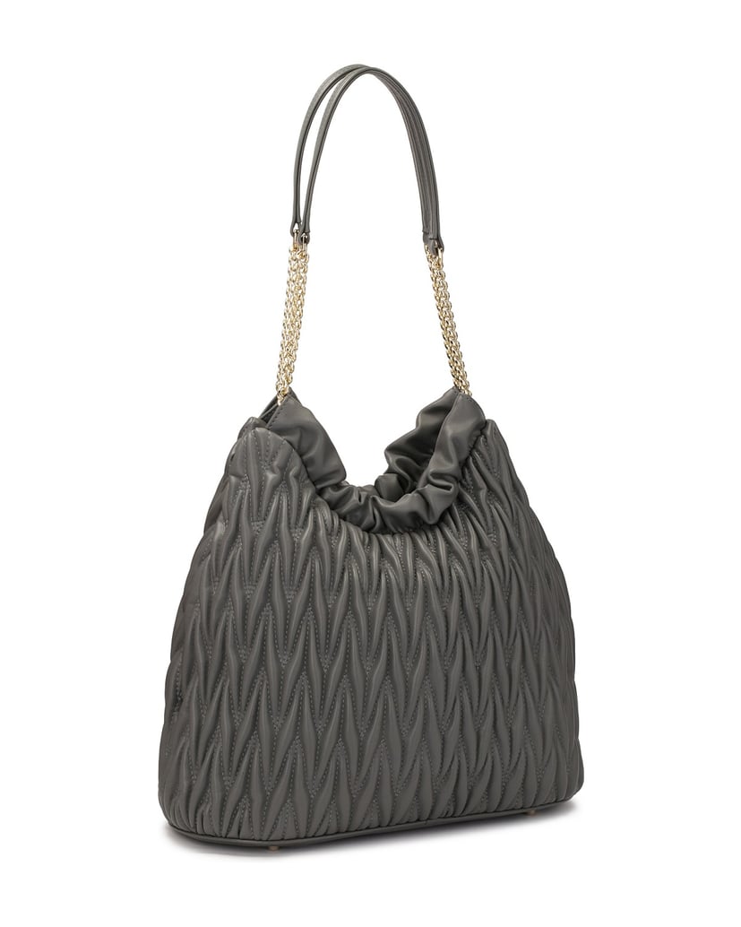 Kazar-Quilted-gray-handbag-with-long-handles-šedá