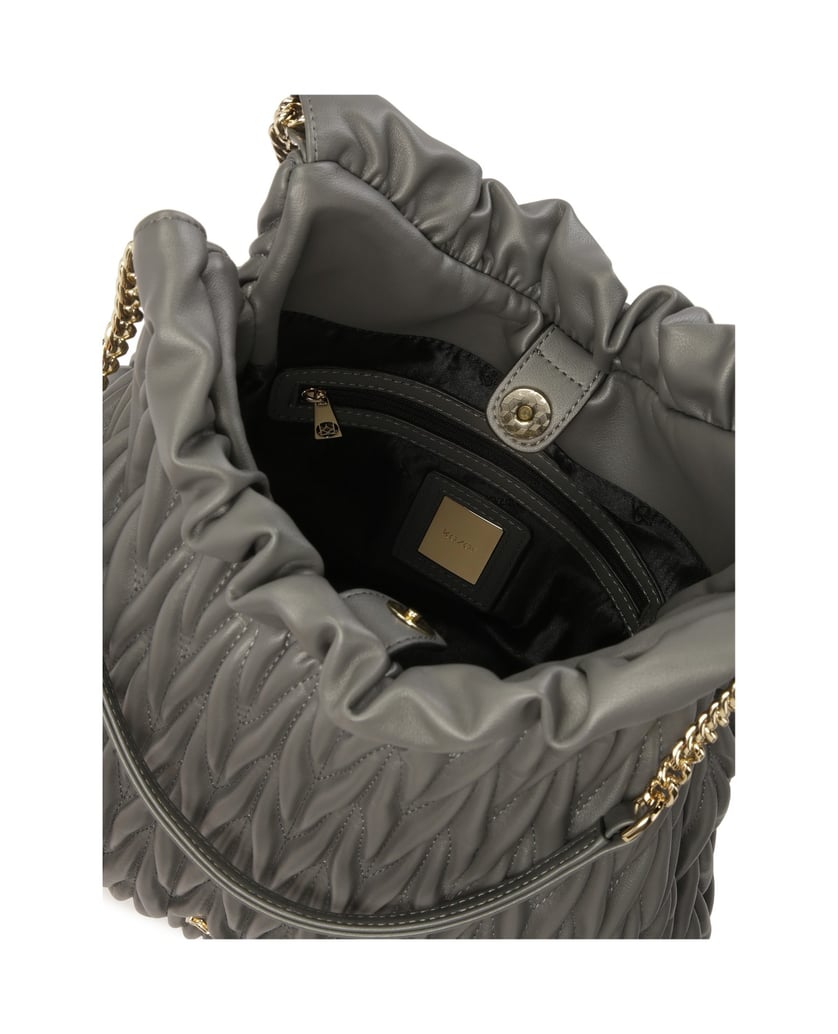 Kazar-Quilted-gray-handbag-with-long-handles-šedá
