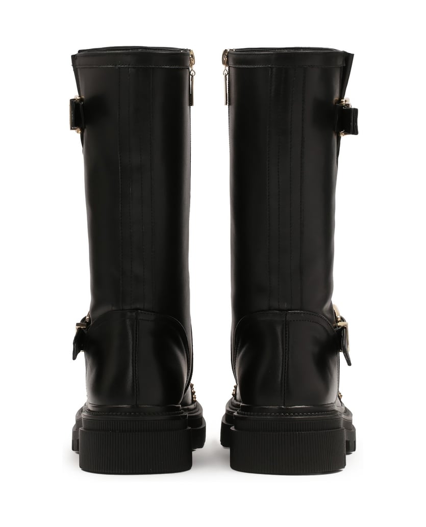 Kazar-Stiefel-mit-dicker-Sohle,-verziert-mit-S-schwarz