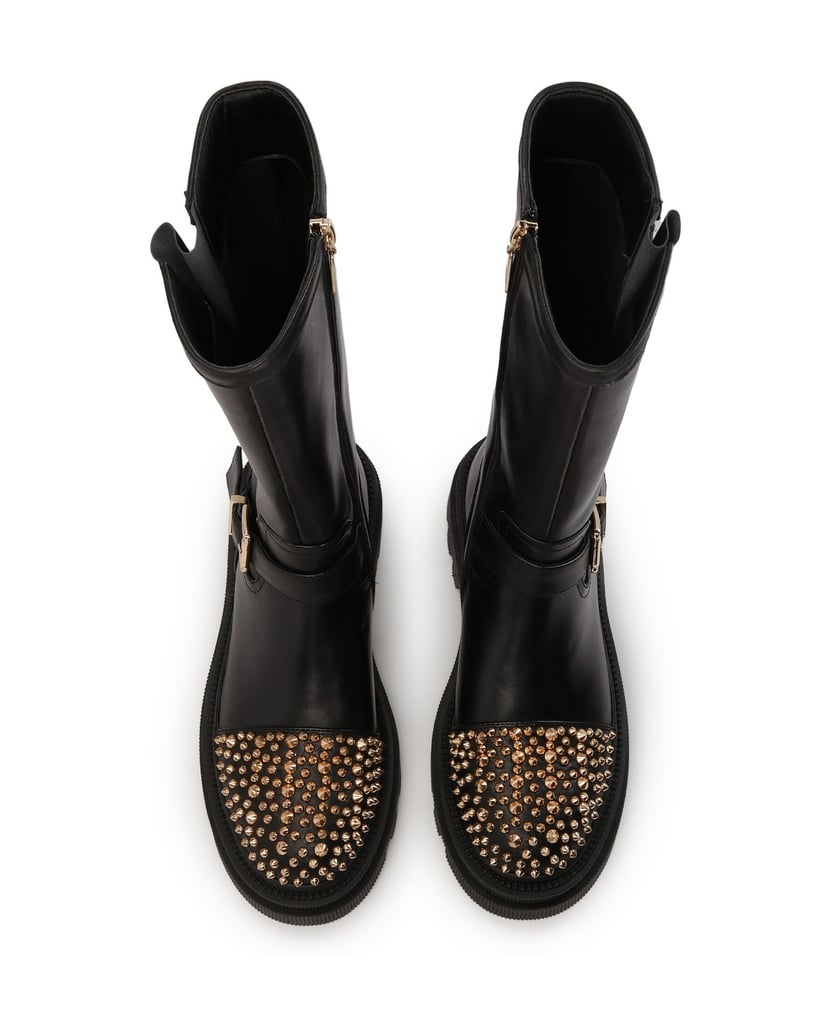 Kazar-Stiefel-mit-dicker-Sohle,-verziert-mit-S-schwarz