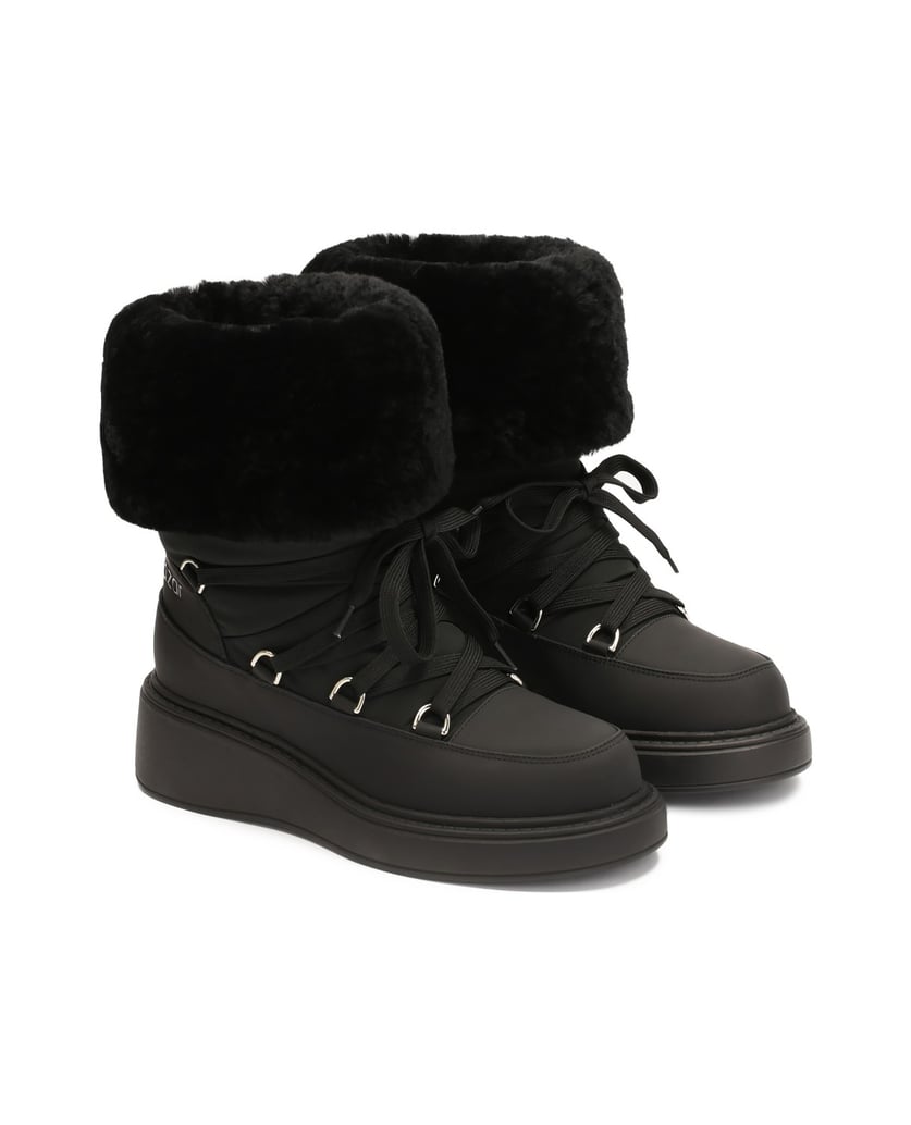 Kazar-Black-snow-boots-with-sheep's-wool-čierna