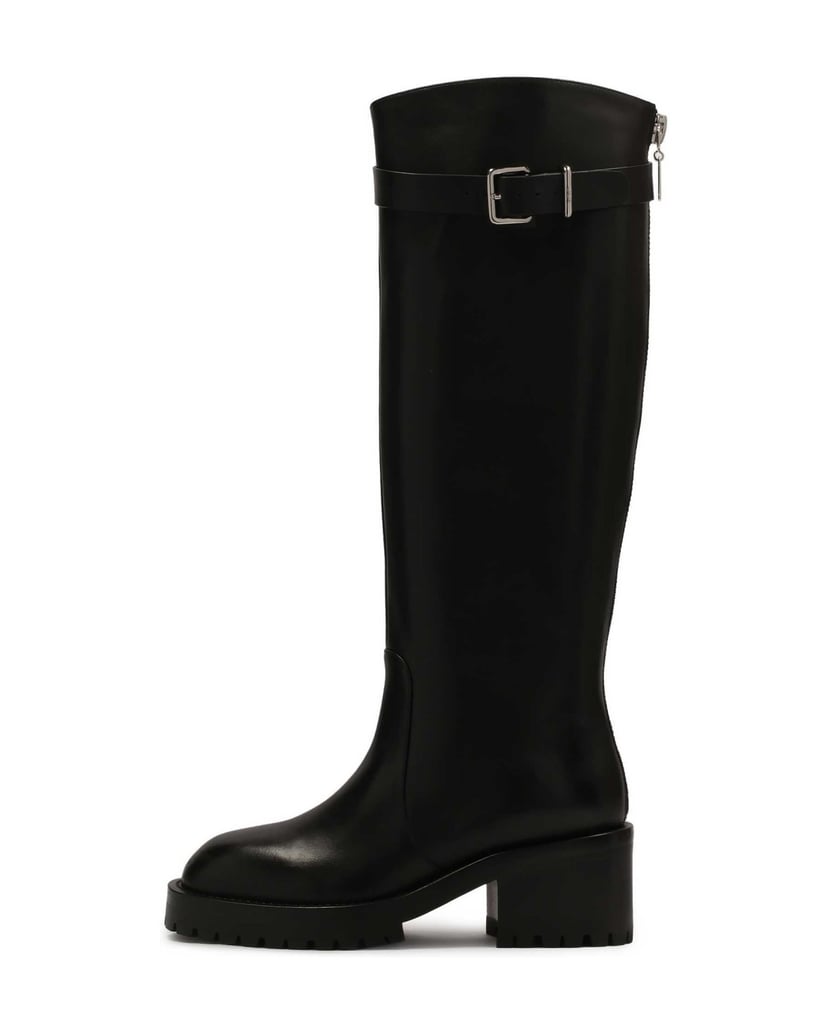 Kazar-Schwarze-Stiefel-mit-Riemen-und-Schnalle-schwarz