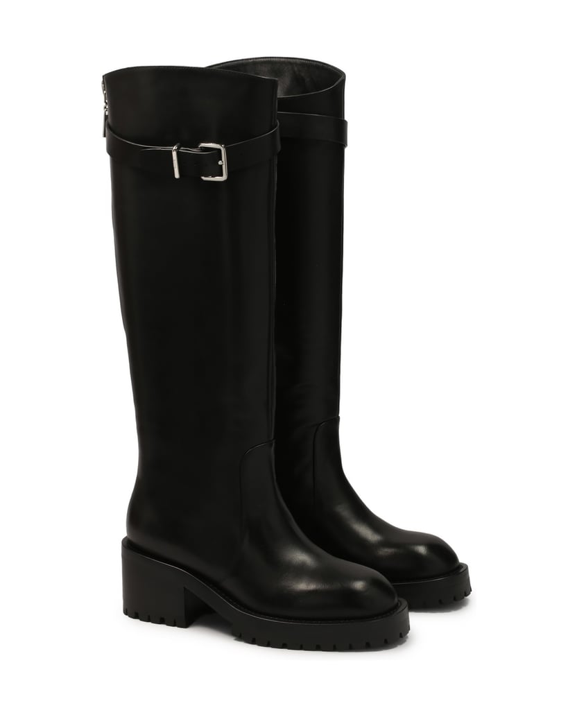 Kazar-Schwarze-Stiefel-mit-Riemen-und-Schnalle-schwarz