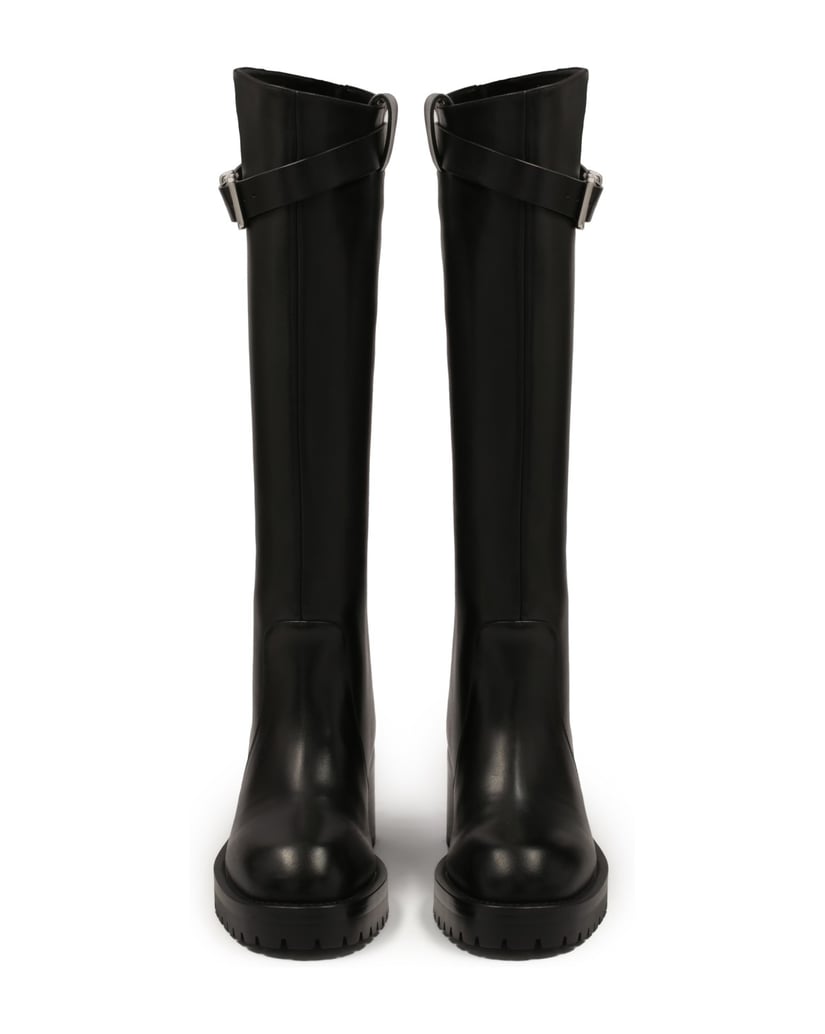 Kazar-Schwarze-Stiefel-mit-Riemen-und-Schnalle-schwarz