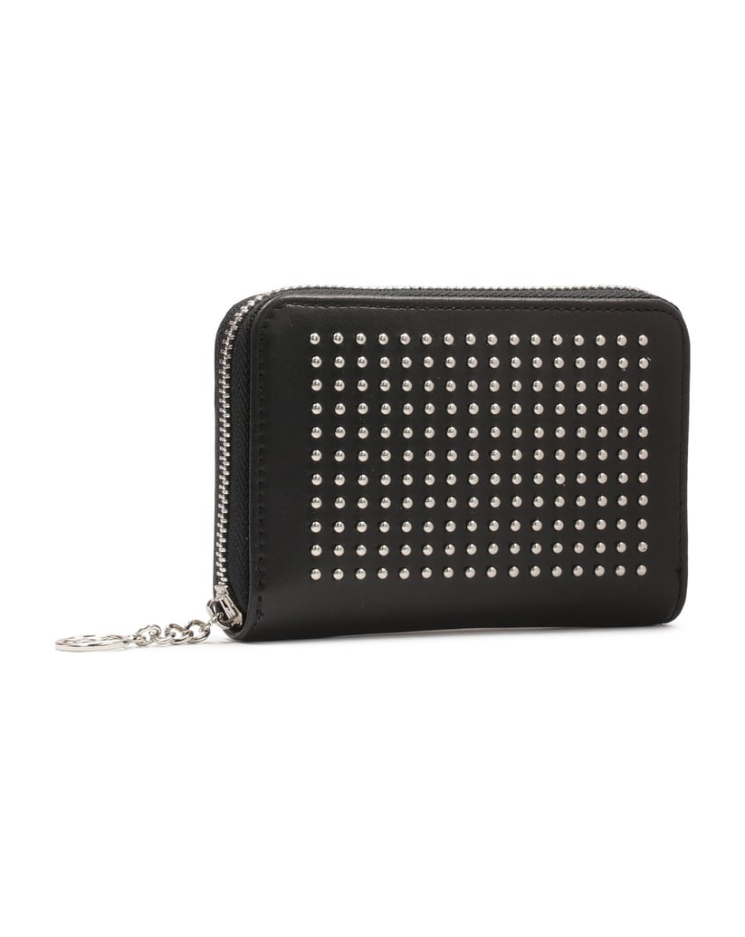 Kazar-Compact-zip-wallet-decorated-with-rivets-černá
